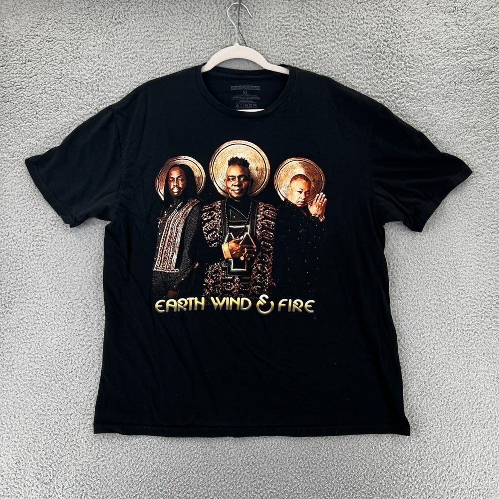 Earth Wind And Fire Sing A Song All Night Long Tour 2023 T-Shirt‎ Adult XL Black